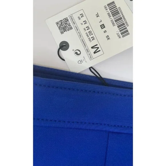 NWT ZARA MINI SKIRT WITH POCKETS Ink blue Medium - Picture 6 of 10